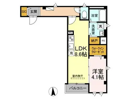 ノエル高砂(1LDK/2階)の間取り写真