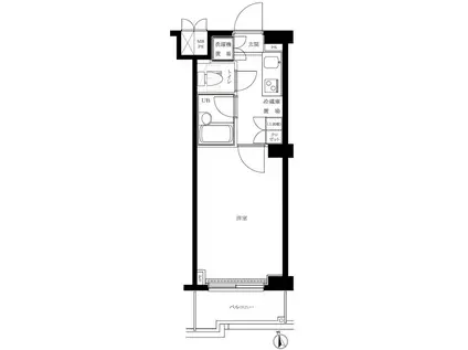 ルーブル神楽坂弐番館(1K/5階)の間取り写真