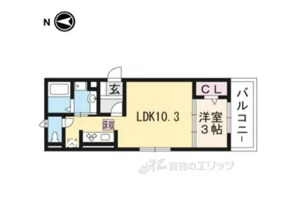 プランドールT(1LDK/2階)の間取り写真