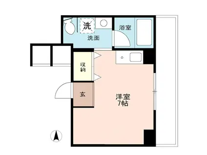 JR埼京線 戸田公園駅 徒歩9分 4階建 築23年(ワンルーム/2階)の間取り写真