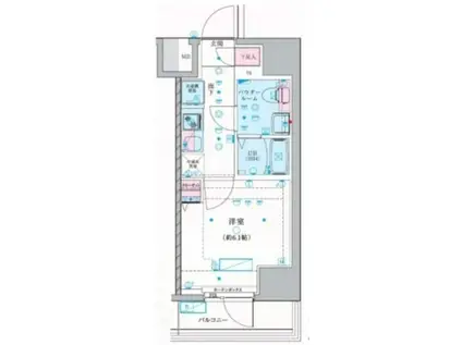 ジェノヴィアお花茶屋III(1K/8階)の間取り写真