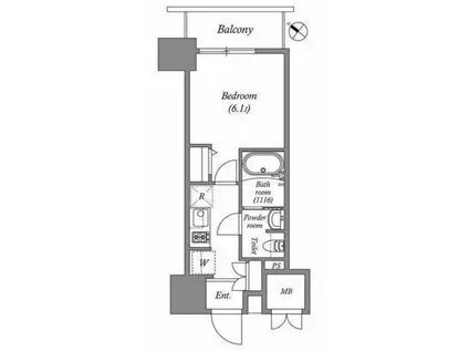 オーパスホームズ南行徳(1K/5階)の間取り写真