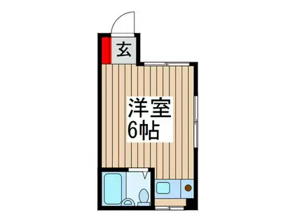 今井ビル(ワンルーム/1階)の間取り写真