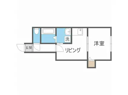 アングル琴似(1DK/4階)の間取り写真