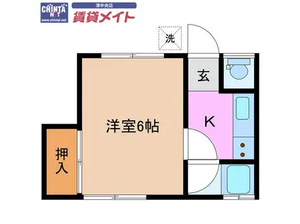 ウルドミール江戸橋(1K/3階)の間取り写真