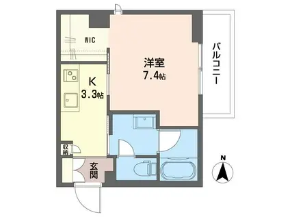 トルシーヌ大宮東町(1K/2階)の間取り写真