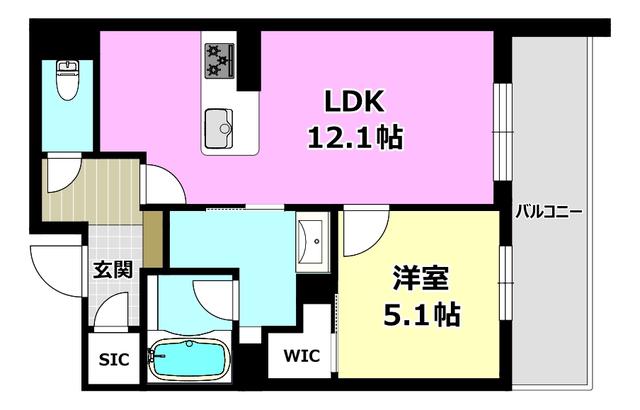 パルコートII(1LDK/3階)の間取り写真