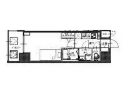 S-RESIDENCE江坂LIBLE(1K/12階)の間取り写真