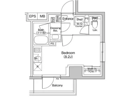 ザ・パークハビオ川口(ワンルーム/3階)の間取り写真