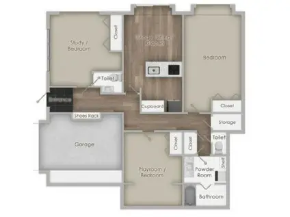 JLBグランエクリュ世田谷(3LDK/1階)の間取り写真