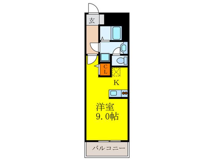 アドバンス新大阪V(1K/4階)の間取り写真