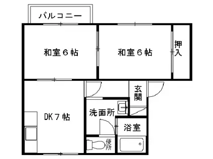 ハイツはまさわ(3DK/2階)の間取り写真