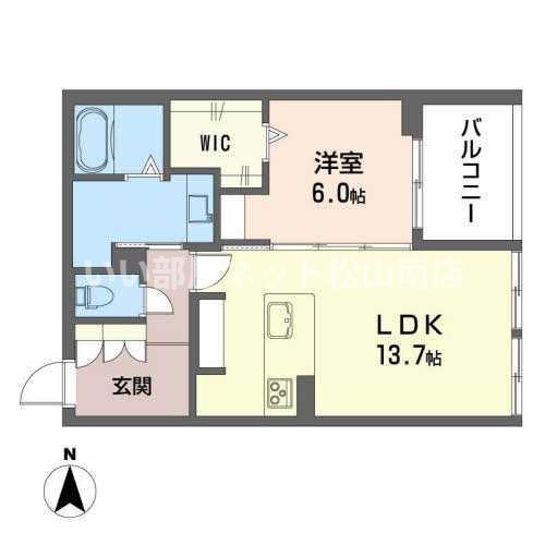 シャーメゾンキャメリア(1LDK/3階)の間取り写真