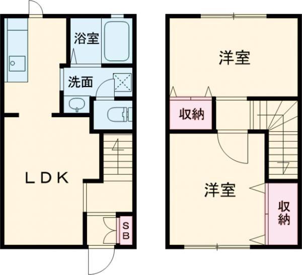 ウェルコリーヌ(2LDK/1階)の間取り写真