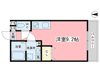 パークス京都東(1K/2階)の間取り写真