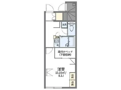 レオパレスルミナーレ(1K/1階)の間取り写真
