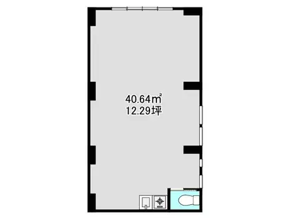 晝間プロ(ワンルーム/1階)の間取り写真