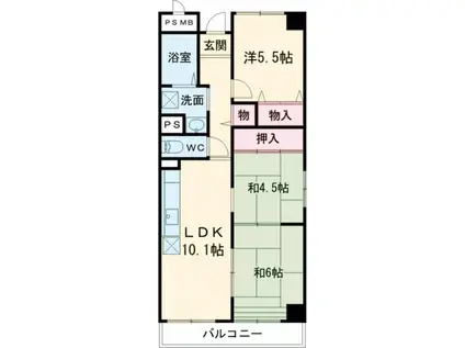 サンクラッソ神戸大開通STASION FRONT(3LDK/7階)の間取り写真