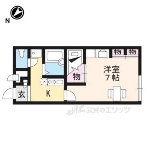 レオパレスコート ダジュール(1K/2階)の間取り写真