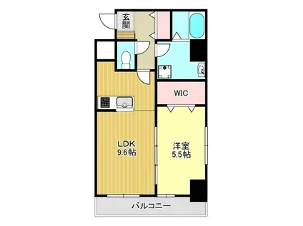 グリーンコート(1LDK/1階)の間取り写真