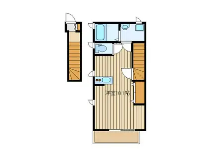 セレーナ(ワンルーム/2階)の間取り写真