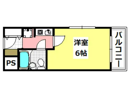 セルフハイム茨木(1K/3階)の間取り写真