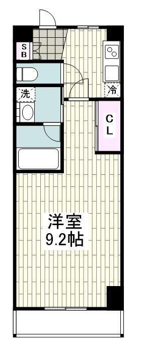 ケイ湘南III(1K/4階)の間取り写真