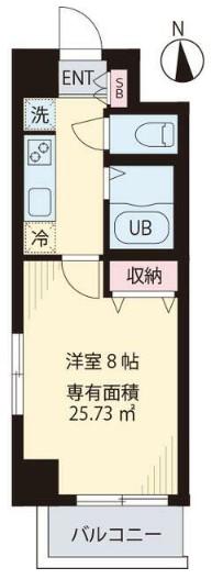 COURT TAKETOKU IV(1K/5階)の間取り写真
