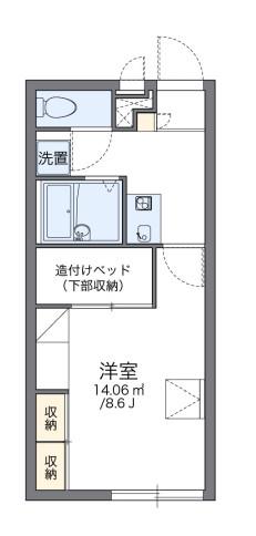 レオパレスBOSHUKE大久保(1K/1階)の間取り写真