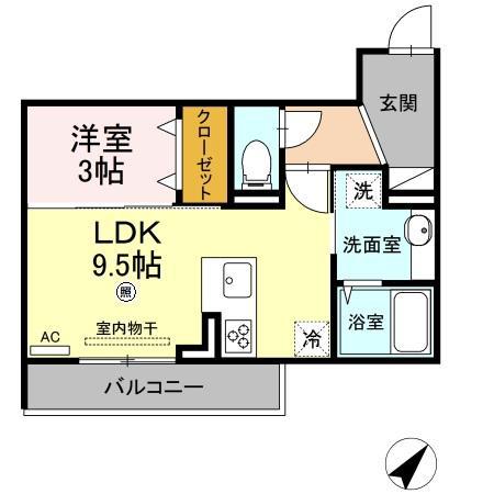 アネックス五番館(1LDK/3階)の間取り写真