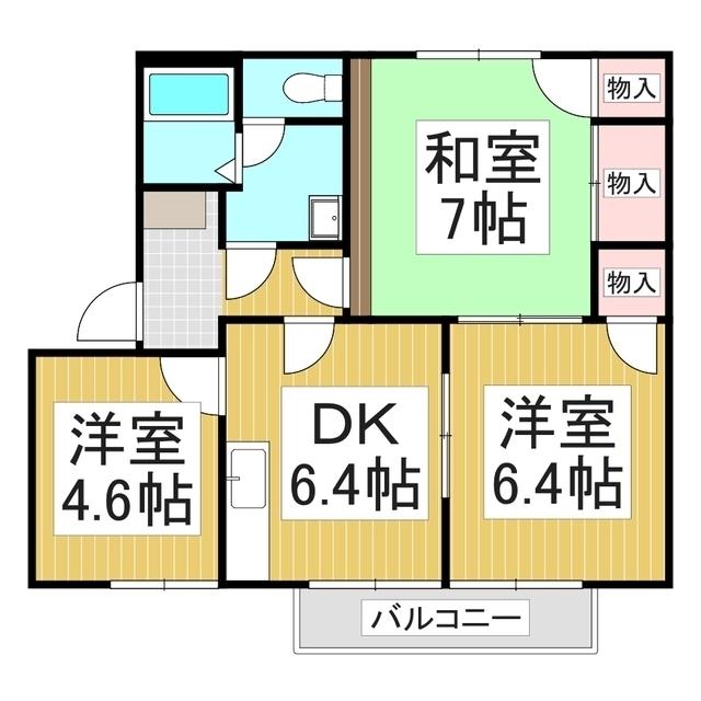 フレグランス・ピア(3DK/2階)の間取り写真