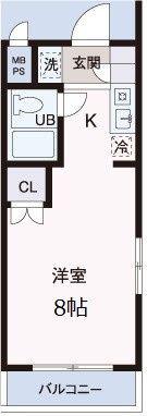 パレヴェール文京(ワンルーム/4階)の間取り写真