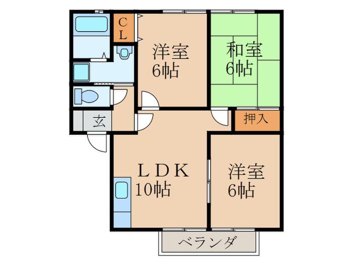 ロワジールハイツ(3LDK/2階)の間取り写真