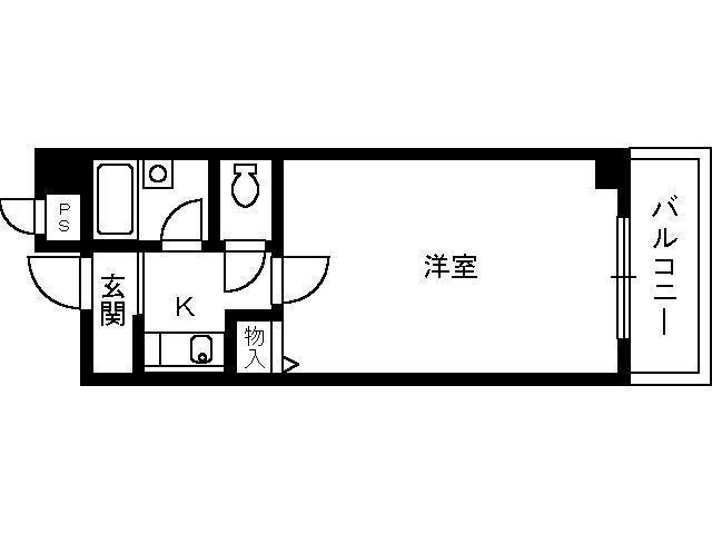 コンフォールきたんまち(1K/2階)の間取り写真