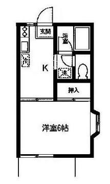 藤和コーポ東台 I(1K/1階)の間取り写真