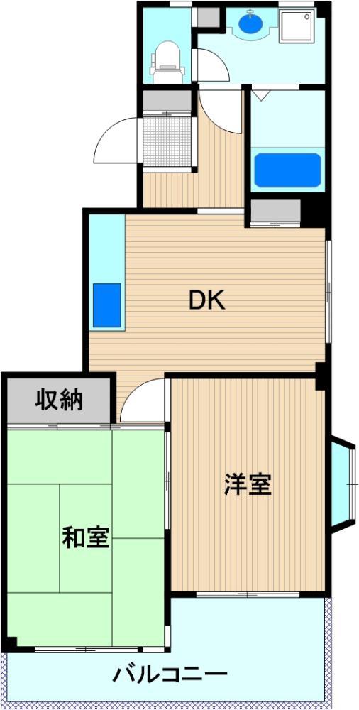 アビタ・ヌーボー(2DK/2階)の間取り写真