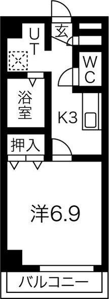 サンハイム新守山(1K/5階)の間取り写真