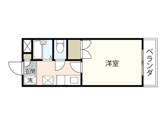 RADIANTE仁保(1K/3階)の間取り写真