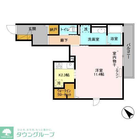 レーヴマニフィック南柏(1K/3階)の間取り写真