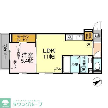 スプライトレジデンス富士見(1LDK/3階)の間取り写真