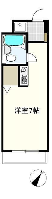 ヴィレッジハウス千葉南A棟(ワンルーム/4階)の間取り写真