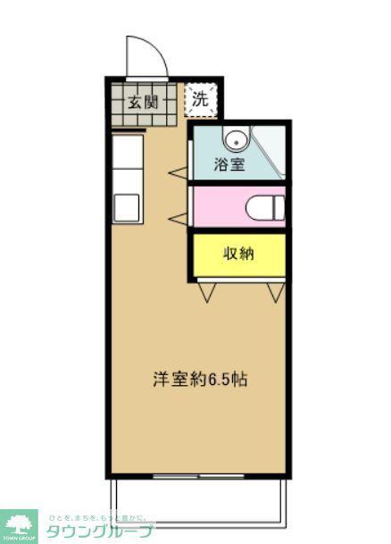 カーサよねやま(1K/2階)の間取り写真