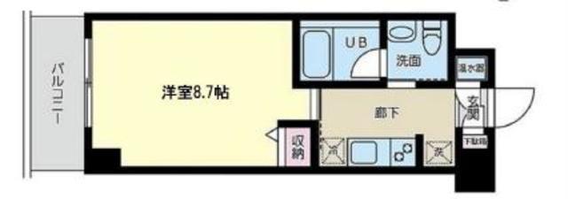 ヴァリエ原町田(1K/3階)の間取り写真