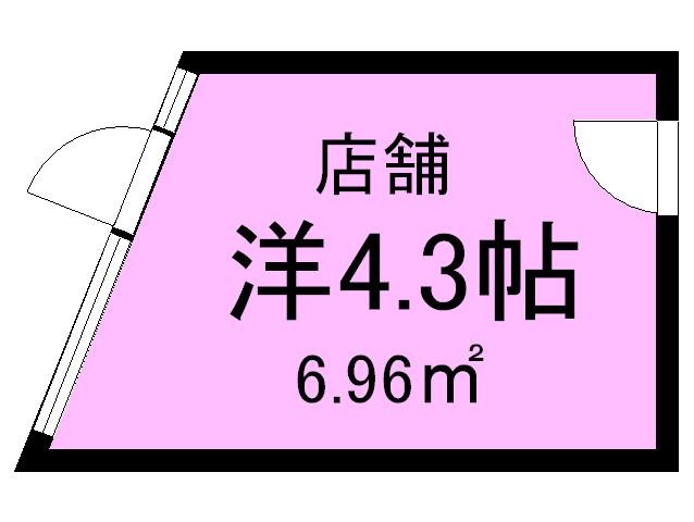 メゾンマッシュ(ワンルーム/1階)の間取り写真