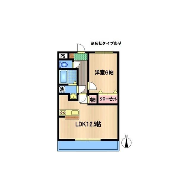 ヒラソール(1LDK/3階)の間取り写真