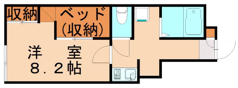 レオパレスLIGHTHILLIV(1K/1階)の間取り写真