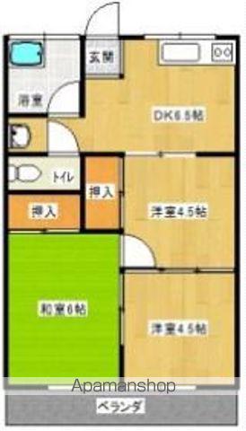 長友コーポ(3DK/1階)の間取り写真