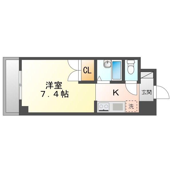 パアチ三好ヶ丘(1K/3階)の間取り写真