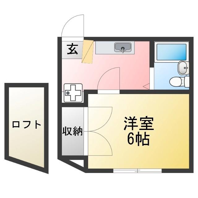 桜プレイス・アネックス(1K/2階)の間取り写真