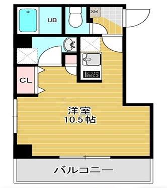 エステラスワン(ワンルーム/3階)の間取り写真